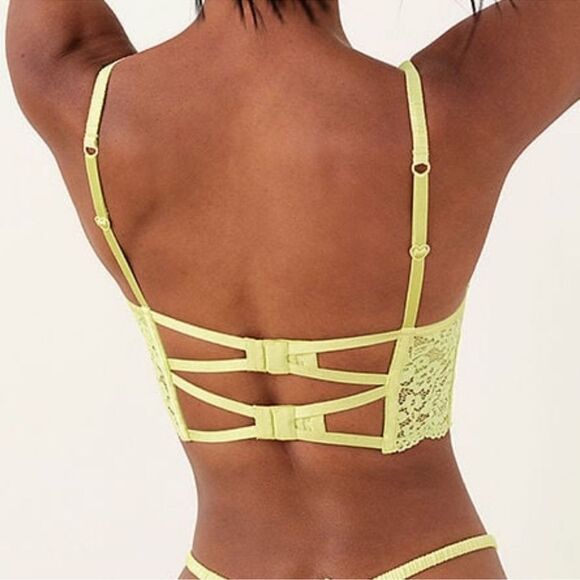 For Love and Lemons Creamsicle Lace Underwire Bra Bustier Mint Green - Picture 3 of 8